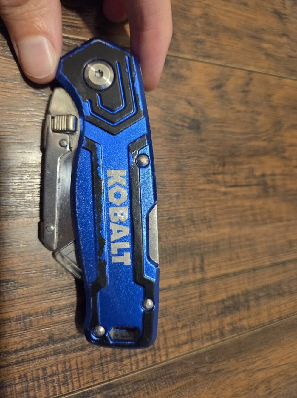 Kobalt Blue Lockback 3/4-in Blade Folding Utility Knife